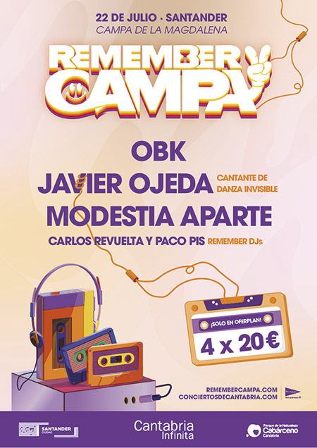 Pack De 4 Entradas Para Remember Campa El 22 De Julio De 2024 Por 20