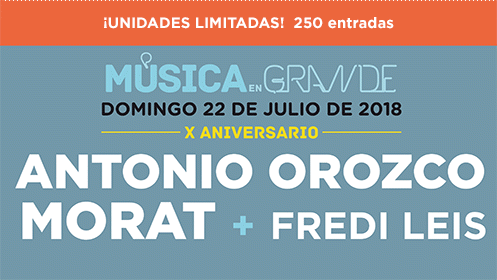 Entradas para Antonio Orozco + Morat + Fredi Leis el 22 de julio en Torrelavega