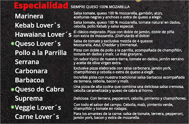 pizzas