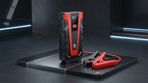 Arrancador de batería 12V 14000 mAh con pinzas e iluminación