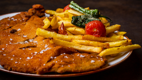 Menú de cachopo mas primero, postre y bodega